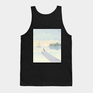 Dog on dock Tank Top